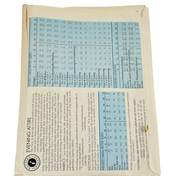 Sewing Step By Step Sew Pattern Evening Attire Size 4-22 Dress & Jacket - Picture 2 of 2